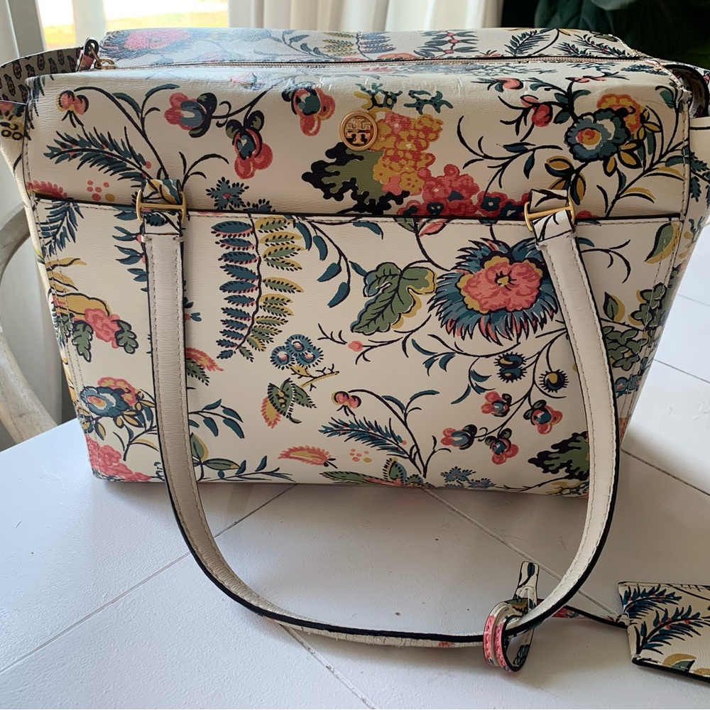 Tory Burch Gabriella Floral collection tote bag